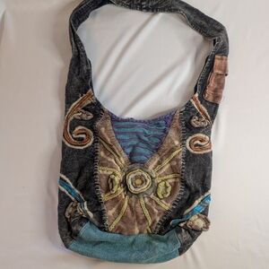Rising International Boho Patchwork Slouchy Shoulder Bag